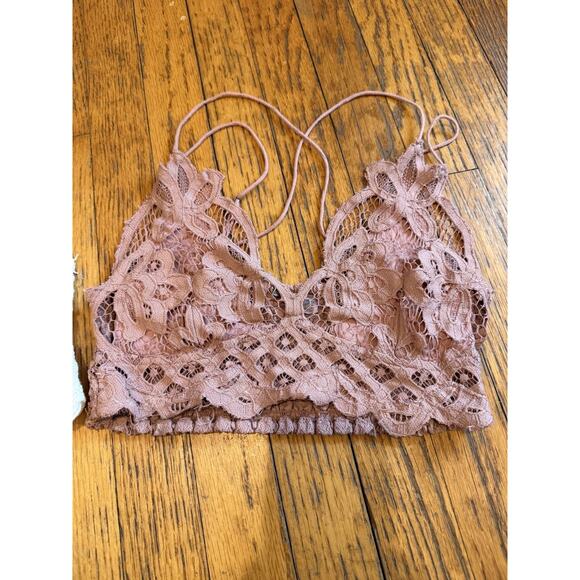 Free People FP One Bralette Womens XS Small White Mauve Adella Lace Lot of 2 - Picture 2 of 8